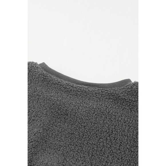 Azura Exchange  Colorblock Plush Sweatshirt - Picture 2 of 8